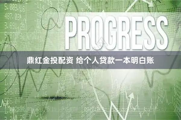 鼎红金投配资 给个人贷款一本明白账